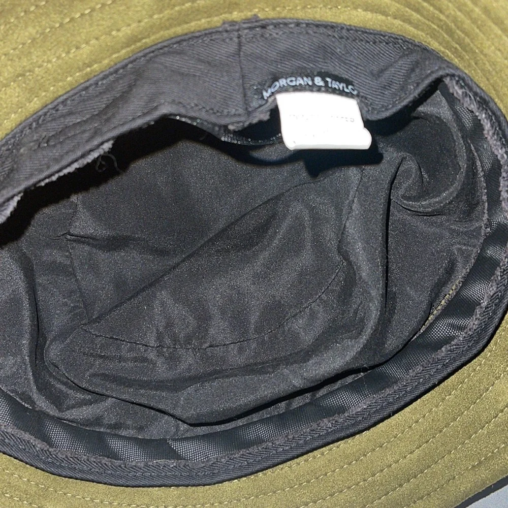 Morgan & Taylor ladies Indigo bucket hat. 58 CM/ 22.8 inches. Olive green